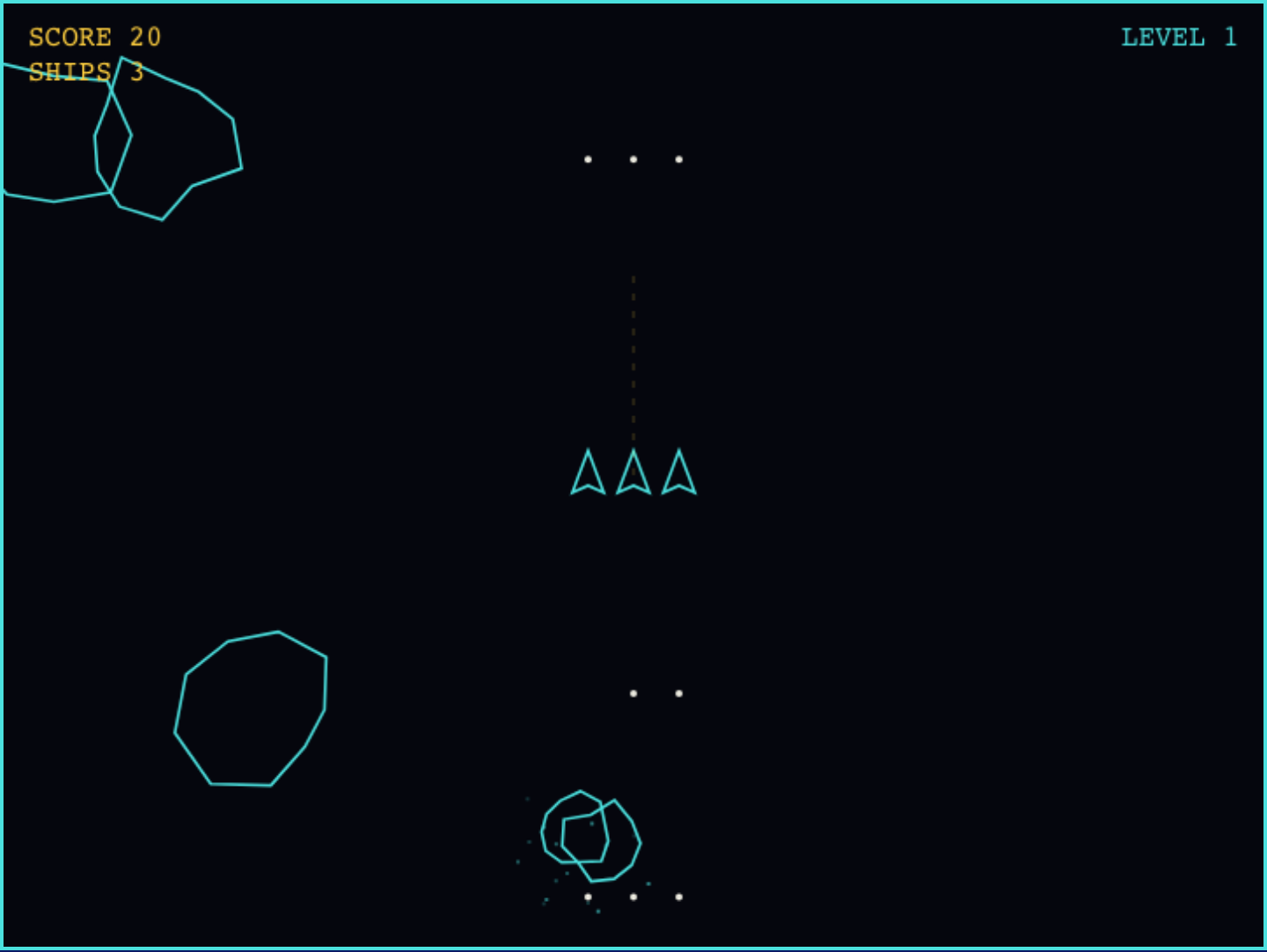 Asteroids — screenshot